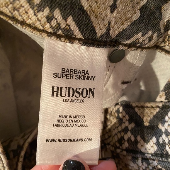 Hudson Snakeprint Barbara Skinny Jeans - Picture 3 of 4